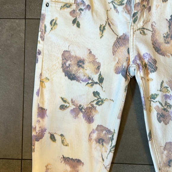 Free People Low Rise,Printed ,Super Flare Jeans - Picture 2 of 11